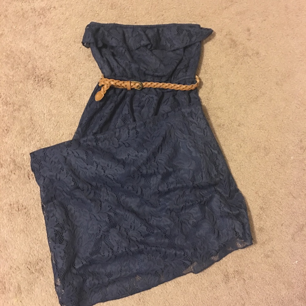 Strapless lace Maxi dress